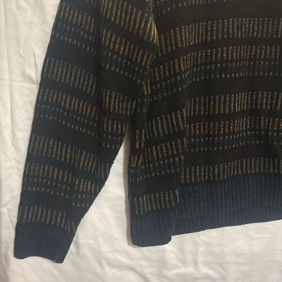 Vtg Geoffrey Beene striped cozy pullover sweater size large - Picture 3 of 8